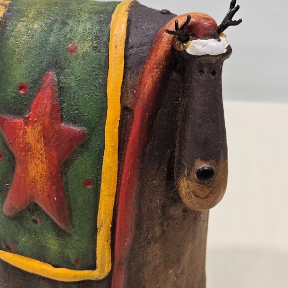 Coyne's & Co. Handcrafted Reindeer Ceramic 2006 Christmas Y2K Boho - Picture 5 of 9